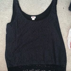 Black tank top